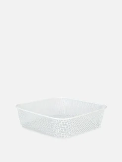 Boîtes Et Paniers|Primark Petit Panier En Fer Maillé Blanc