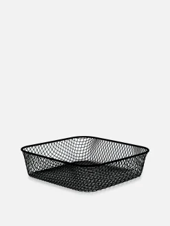 Boîtes Et Paniers|Primark Petit Panier En Fer Maillé Noir