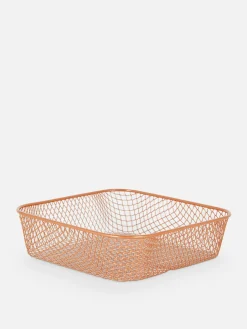 Boîtes Et Paniers|Primark Petit Panier En Fer Maillé Rose clair