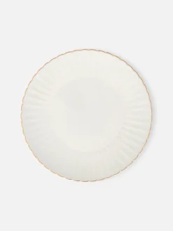 Assiettes, Bols Et Plats|Art De La Table|Primark Petite Assiette Festonnée à Détails Dorés Blanc