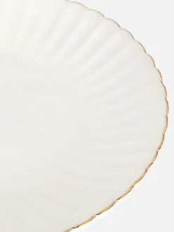 Assiettes, Bols Et Plats|Art De La Table|Primark Petite Assiette Festonnée à Détails Dorés Blanc