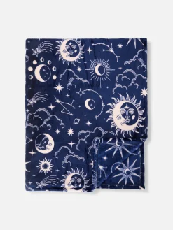 Couvertures Et Jetés De Lit|Primark Petite Couverture Ultra-douce à Motif Céleste Bleu marine