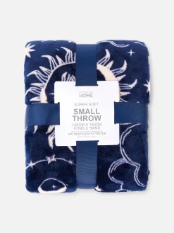 Couvertures Et Jetés De Lit|Primark Petite Couverture Ultra-douce à Motif Céleste Bleu marine