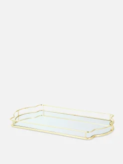Art De La Table|Primark Plateau Rectangulaire Effet Miroir Doré