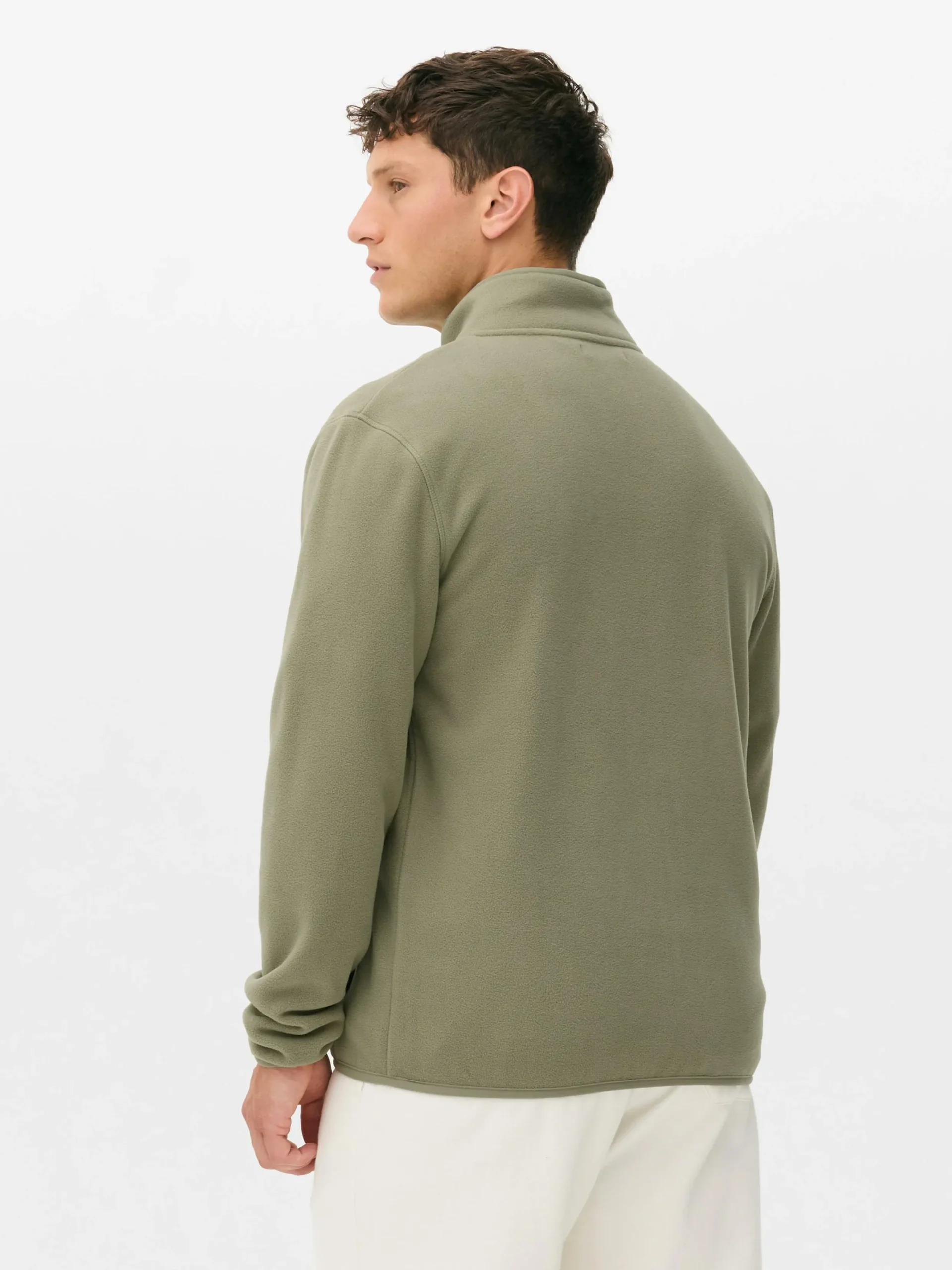 Manteaux Et Vestes|Primark Polaire Zippée à Col Cheminée Vert clair