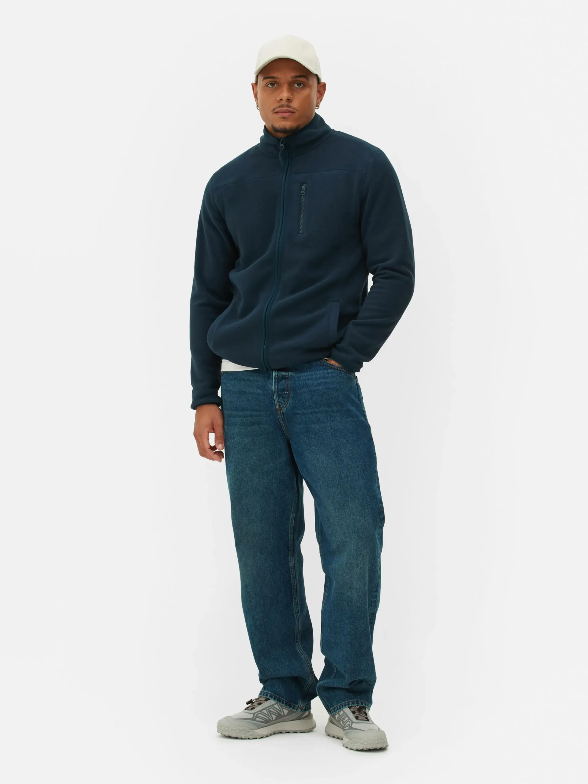 Manteaux Et Vestes|Primark Polaire Zippée à Col Cheminée Bleu marine