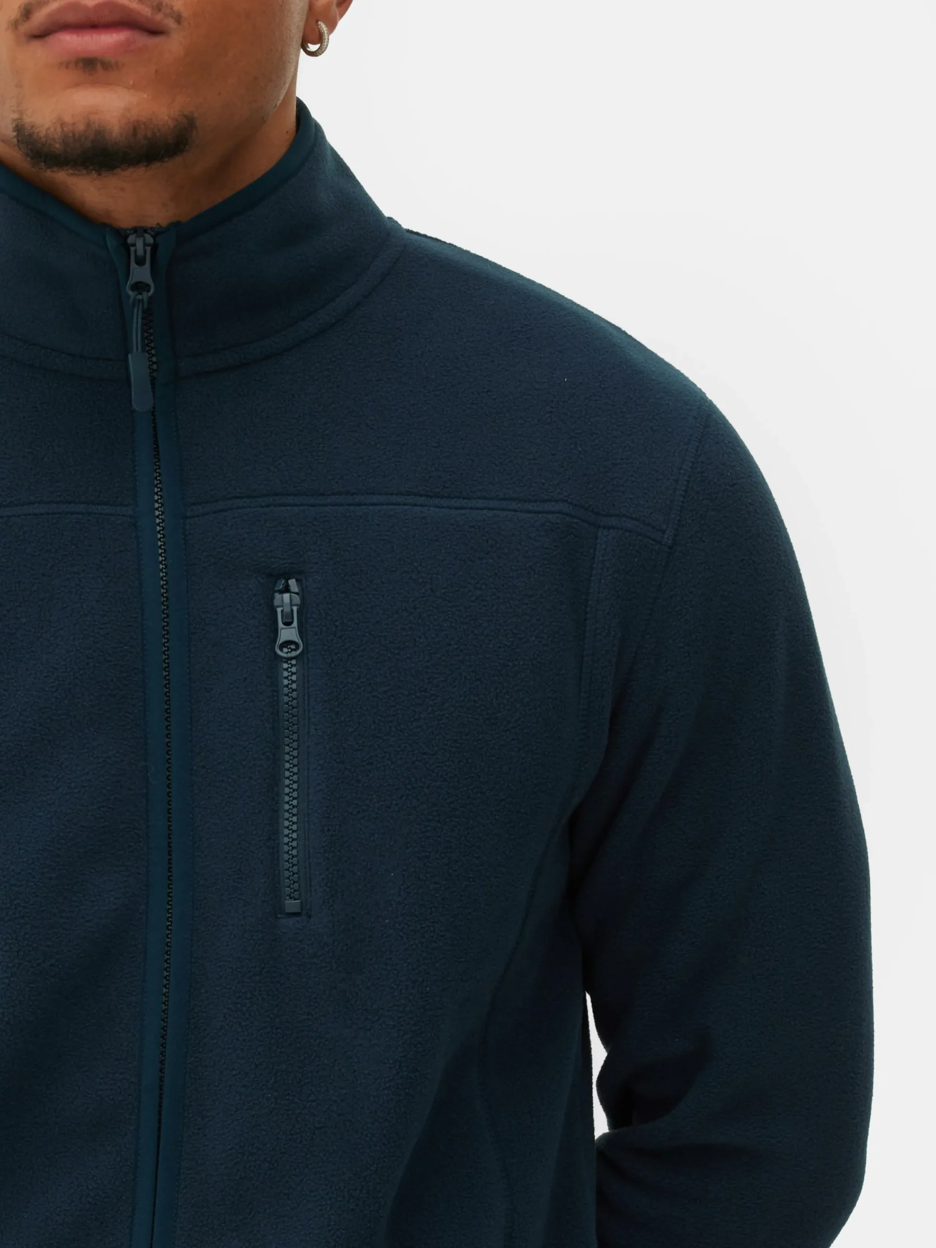 Manteaux Et Vestes|Primark Polaire Zippée à Col Cheminée Bleu marine