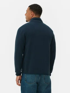 Manteaux Et Vestes|Primark Polaire Zippée à Col Cheminée Bleu marine