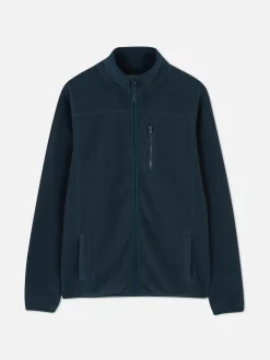 Manteaux Et Vestes|Primark Polaire Zippée à Col Cheminée Bleu marine