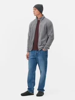 Manteaux Et Vestes|Primark Polaire Zippée à Col Cheminée Gris chiné