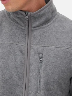 Manteaux Et Vestes|Primark Polaire Zippée à Col Cheminée Gris chiné