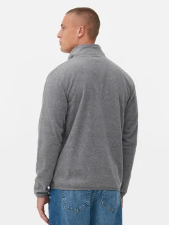 Manteaux Et Vestes|Primark Polaire Zippée à Col Cheminée Gris chiné