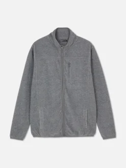 Manteaux Et Vestes|Primark Polaire Zippée à Col Cheminée Gris chiné