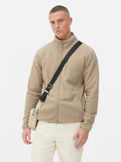 Manteaux Et Vestes|Primark Polaire Zippée à Col Cheminée Grège