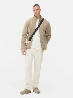 Manteaux Et Vestes|Primark Polaire Zippée à Col Cheminée Grège