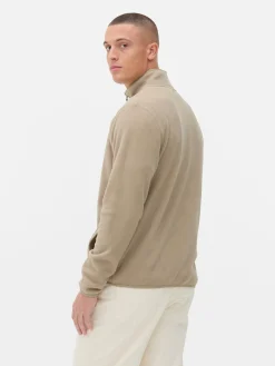 Manteaux Et Vestes|Primark Polaire Zippée à Col Cheminée Grège