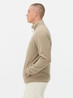 Manteaux Et Vestes|Primark Polaire Zippée à Col Cheminée Grège