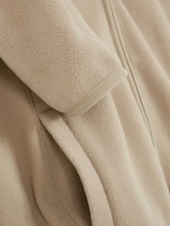 Manteaux Et Vestes|Primark Polaire Zippée à Col Cheminée Grège