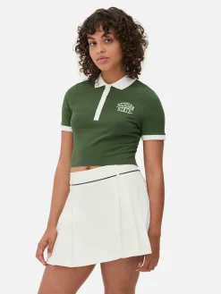 Hauts Et T-Shirts|Primark Polo Court Michigan State Vert