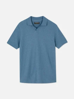 Hauts Et T-Shirts|Primark Polo En Maille Texturée Kem Bleu