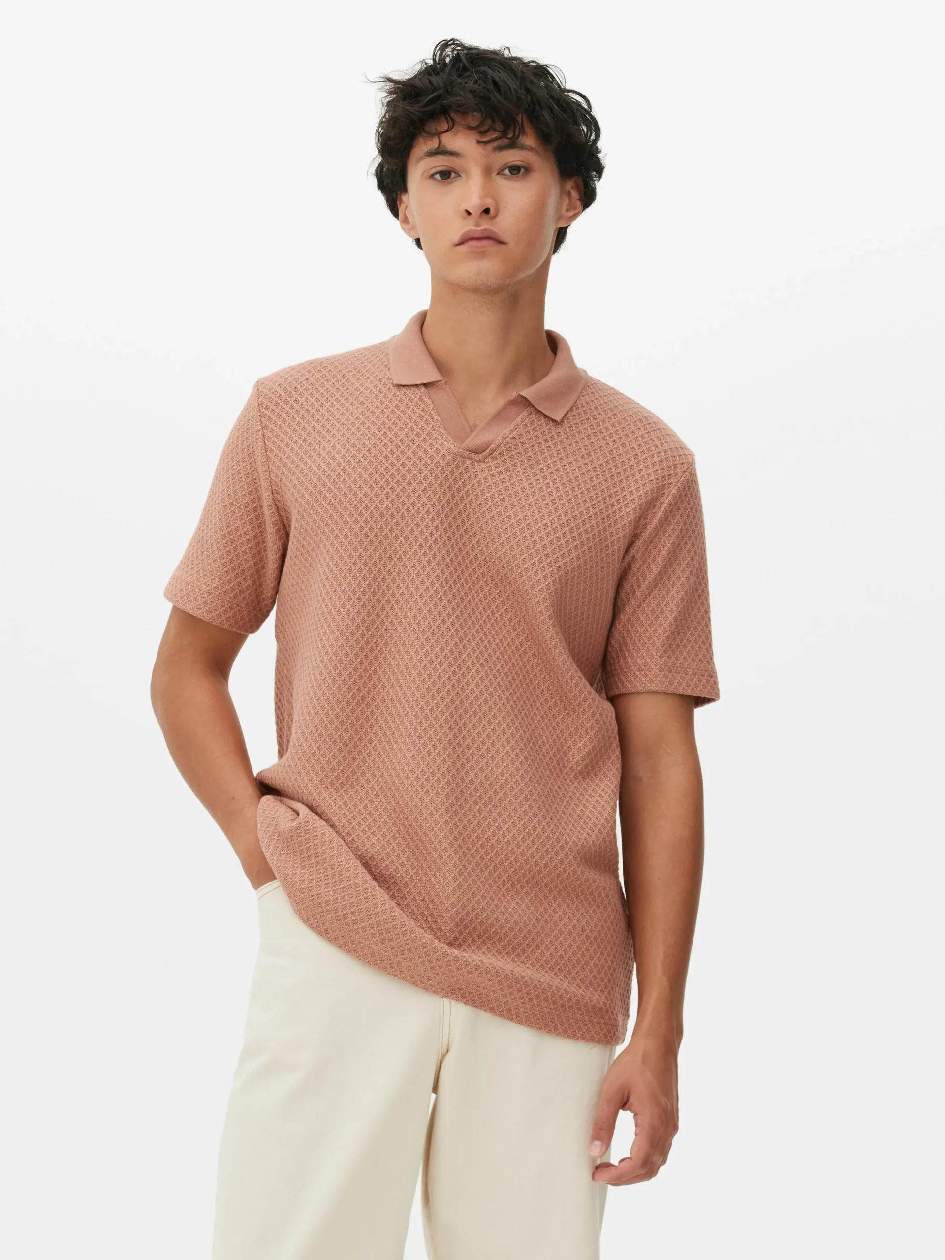Hauts Et T-Shirts|Primark Polo En Maille Texturée Kem Terracotta