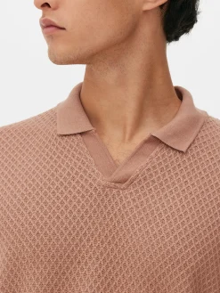 Hauts Et T-Shirts|Primark Polo En Maille Texturée Kem Terracotta