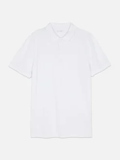 Hauts Et T-Shirts|Primark Polo En Piqué Blanc