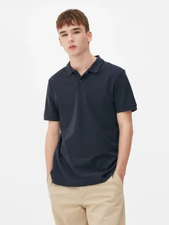 Hauts Et T-Shirts|Primark Polo En Piqué à Manches Courtes Bleu marine