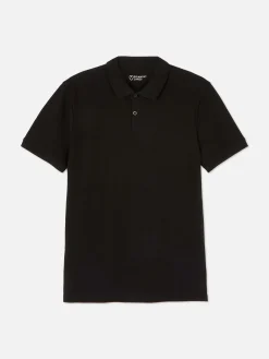 Hauts Et T-Shirts|Primark Polo En Piqué à Manches Courtes Noir