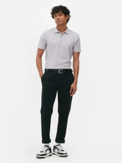 Hauts Et T-Shirts|Primark Polo En Piqué à Manches Courtes Gris chiné