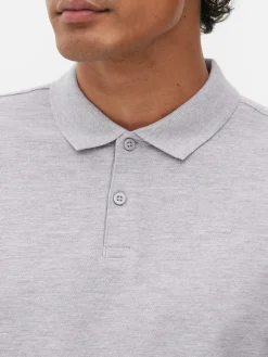 Hauts Et T-Shirts|Primark Polo En Piqué à Manches Courtes Gris chiné