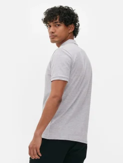 Hauts Et T-Shirts|Primark Polo En Piqué à Manches Courtes Gris chiné