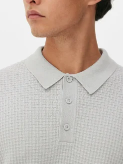 Pulls Et Gilets|Primark Polo Texturé à Manches Longues Gris