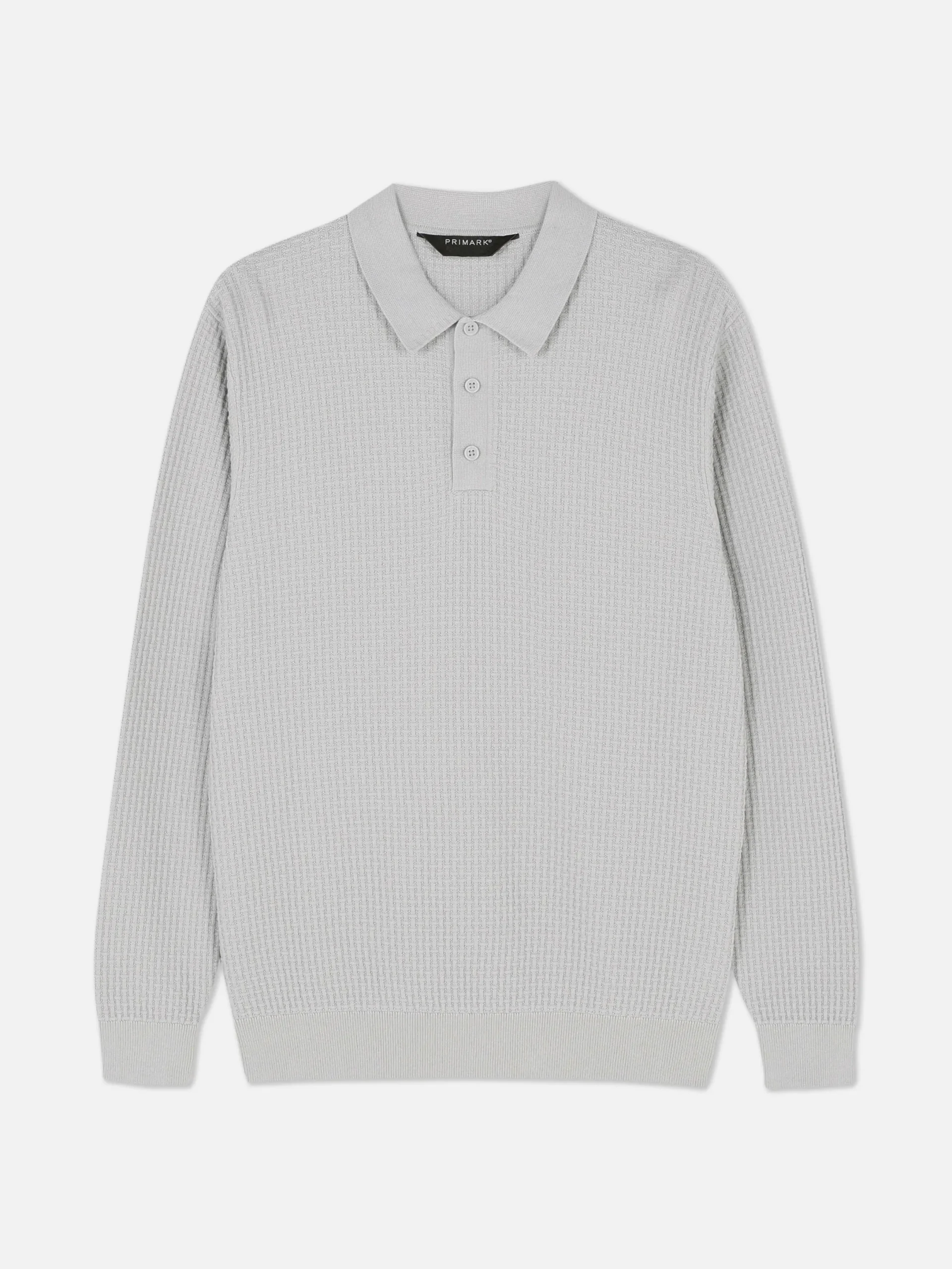 Pulls Et Gilets|Primark Polo Texturé à Manches Longues Gris