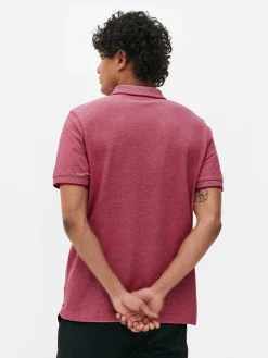 Hauts Et T-Shirts|Primark Polo Tissé Birdseye Rouge