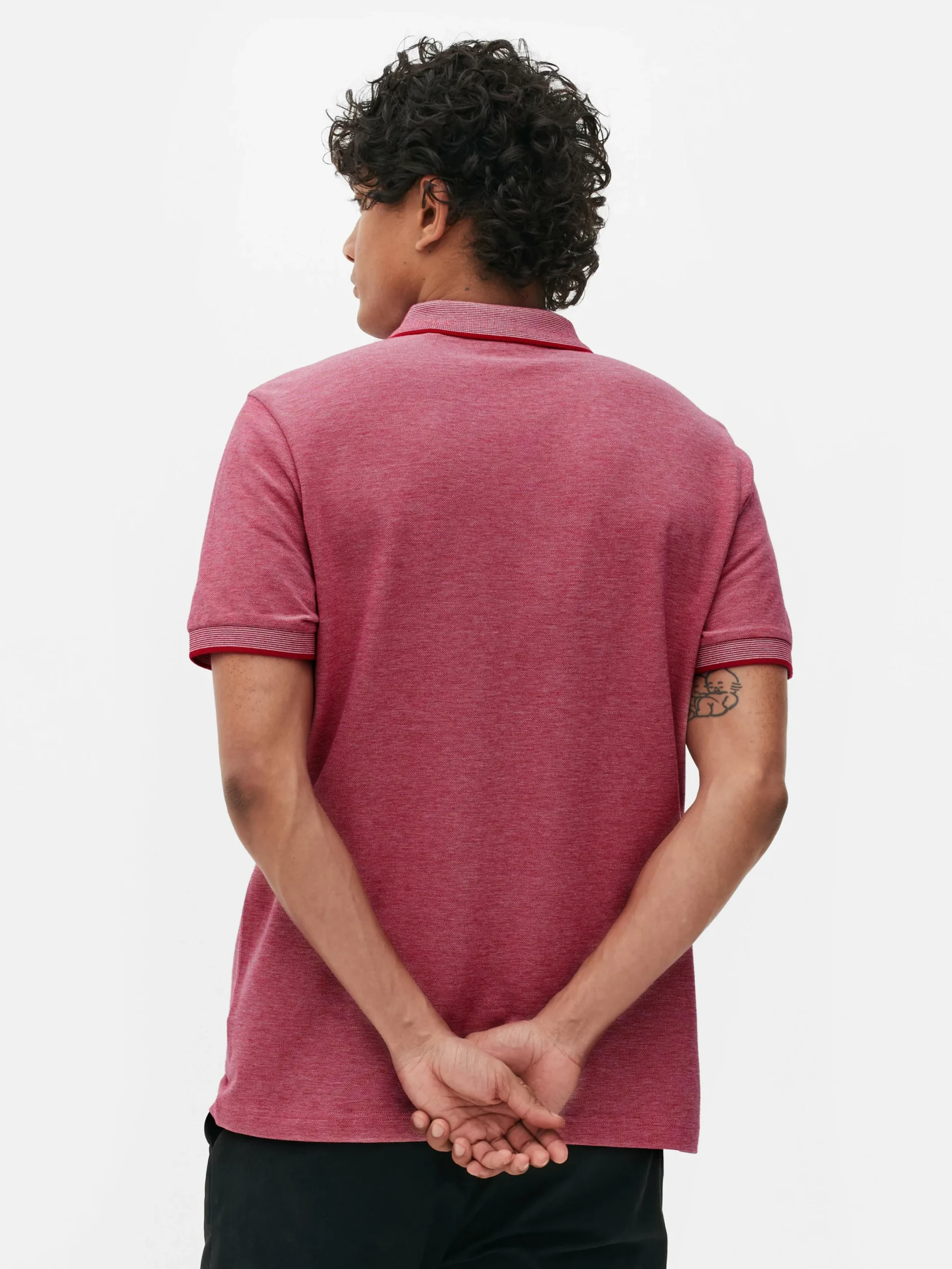 Hauts Et T-Shirts|Primark Polo Tissé Birdseye Rouge