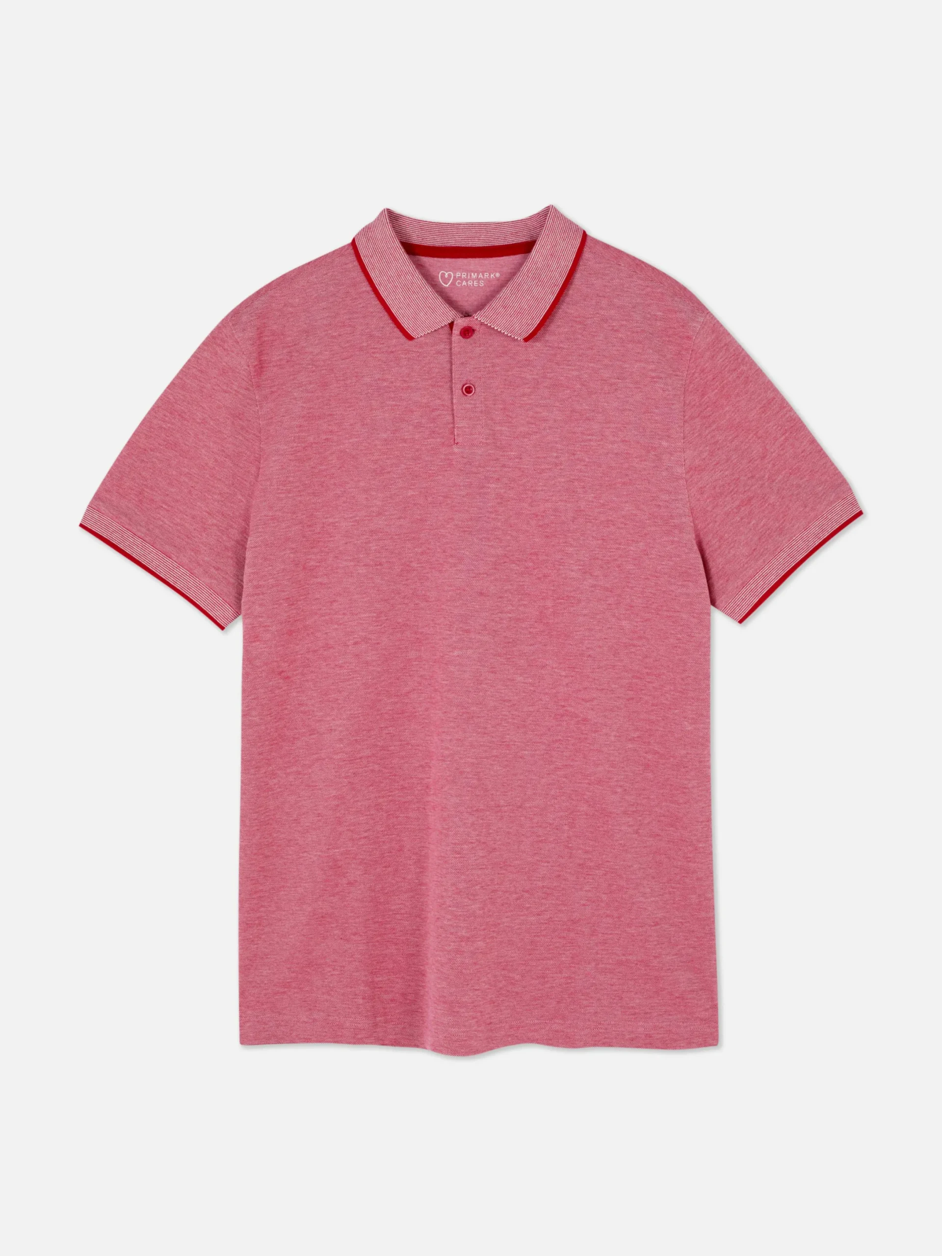 Hauts Et T-Shirts|Primark Polo Tissé Birdseye Rouge