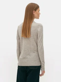 Pulls Et Gilets|Primark Polo Tricoté à Manches Longues The Edit Taupe