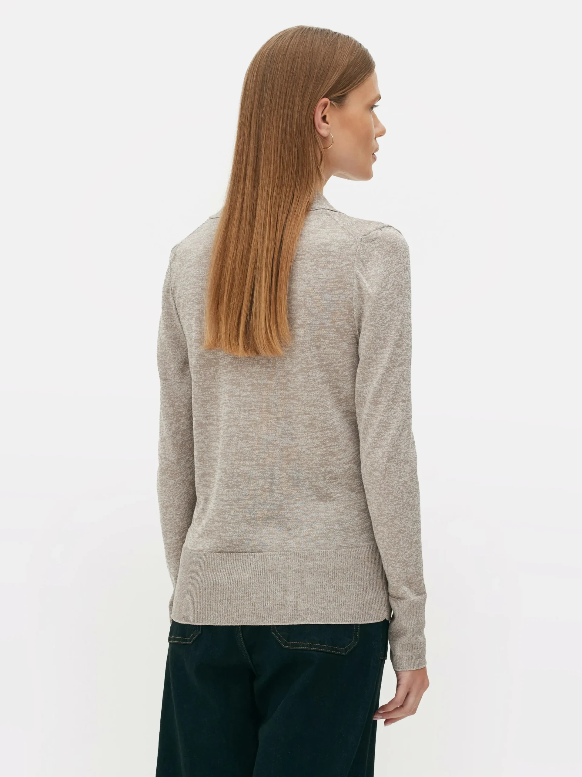 Pulls Et Gilets|Primark Polo Tricoté à Manches Longues The Edit Taupe