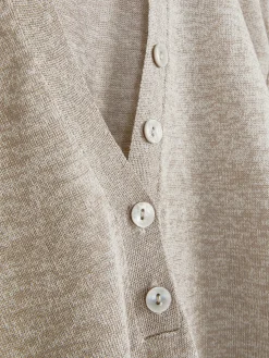 Pulls Et Gilets|Primark Polo Tricoté à Manches Longues The Edit Taupe