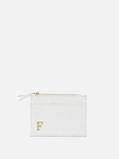 Sacs Et Porte-Monnaie|Primark Porte-cartes Effet Croco à Initiale Écru