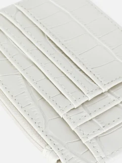 Sacs Et Porte-Monnaie|Primark Porte-cartes Effet Croco à Initiale Écru