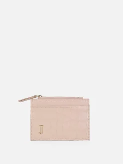 Sacs Et Porte-Monnaie|Primark Porte-cartes Effet Croco à Initiale Rose poudré