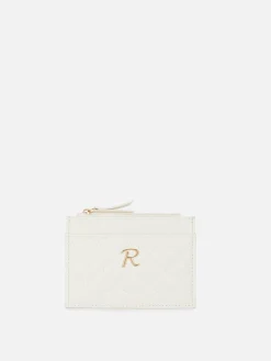 Sacs Et Porte-Monnaie|Primark Porte-cartes Matelassé à Initiale Écru