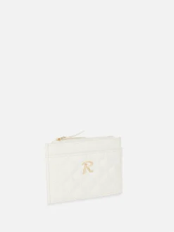 Sacs Et Porte-Monnaie|Primark Porte-cartes Matelassé à Initiale Écru