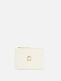 Sacs Et Porte-Monnaie|Primark Porte-cartes Matelassé à Initiale Blanc