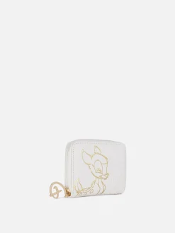 Sacs Et Porte-Monnaie|Primark Portefeuille à Motif Doré Disney Bambi Écru