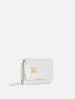 Sacs Et Porte-Monnaie|Primark Porte-monnaie En Simili Cuir Effet Croco Avec Initiale Écru