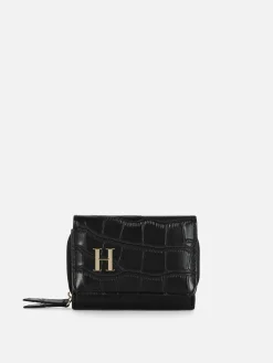 Sacs Et Porte-Monnaie|Primark Porte-monnaie En Simili Cuir Effet Croco Avec Initiale Noir