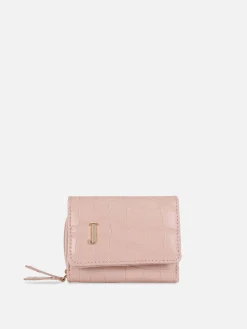Sacs Et Porte-Monnaie|Primark Porte-monnaie En Simili Cuir Effet Croco Avec Initiale Rose poudré